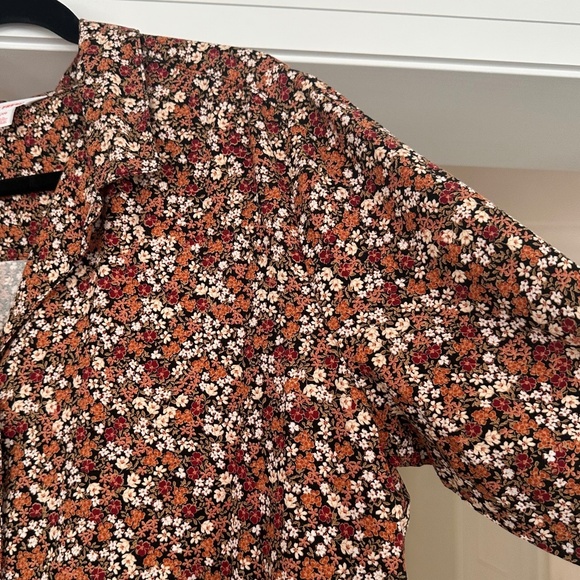 JOE FRESH Floral Button Front Shirt Dress with Waist Tie - Size XL. NWOT. - Picture 6 of 15